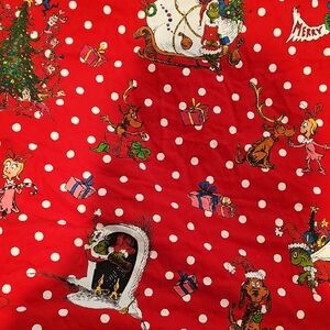 Pottery Barn Kids Dr. Seuss Red and White Crib Sheet